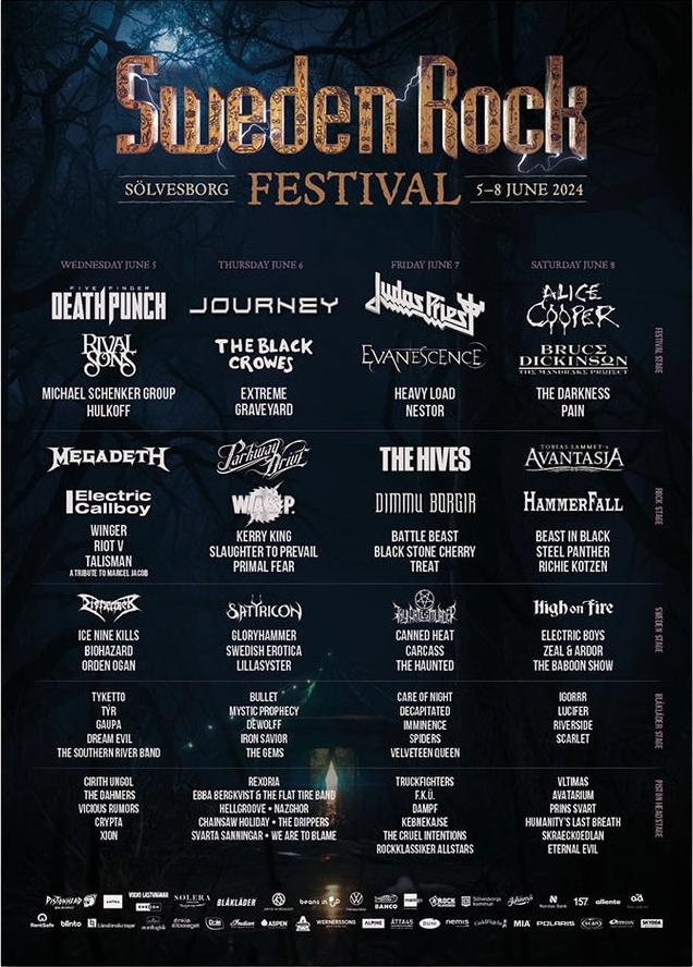 Sweden Rock Festival Affisch 2024