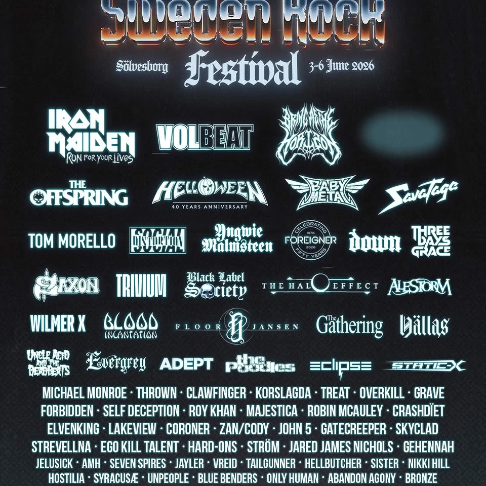 Sweden Rock Festival Affisch 2026